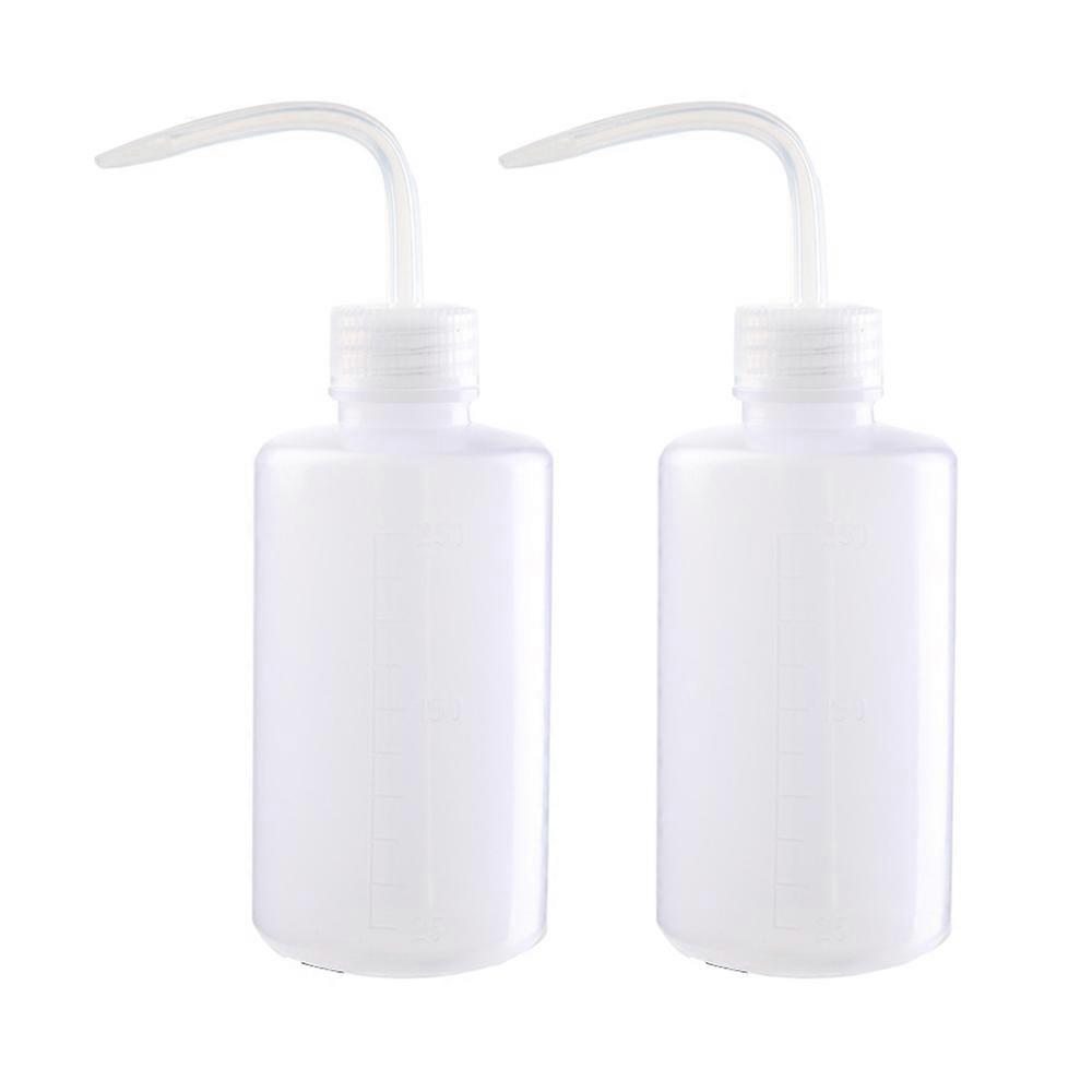 Fong Wash Bottle 2pcs 250ml/500ml Εργαλεία ποτίσματος μπουκαλιών ασφαλείας, Οικονομία Πλαστικό μπουκάλι συμπίεσης με στενό στόμα Ετικέτες κλίμακας για ιατρικό χυμώδες C
