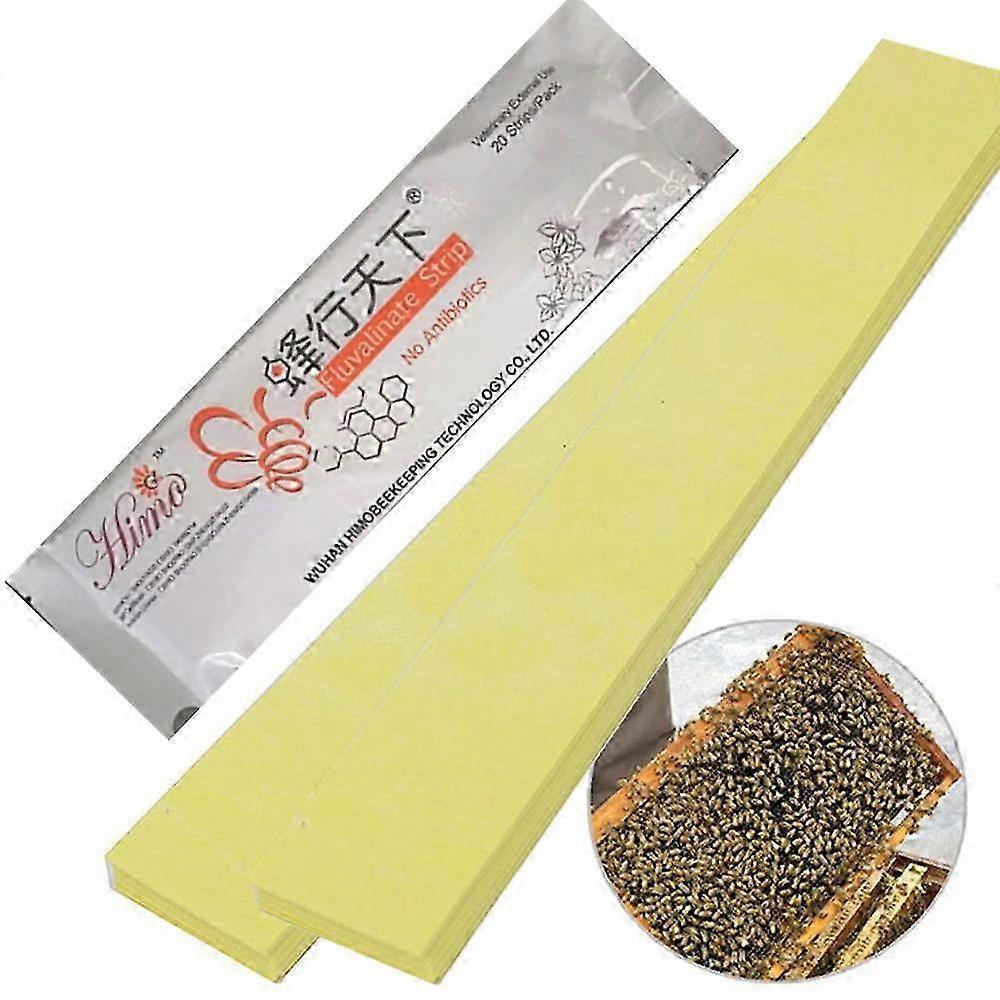20/40/60 Pcs Bee Mite Acaricide Strip Beekeeping Bee Varroa Mite Killer Pest Control Beekeeping Tools