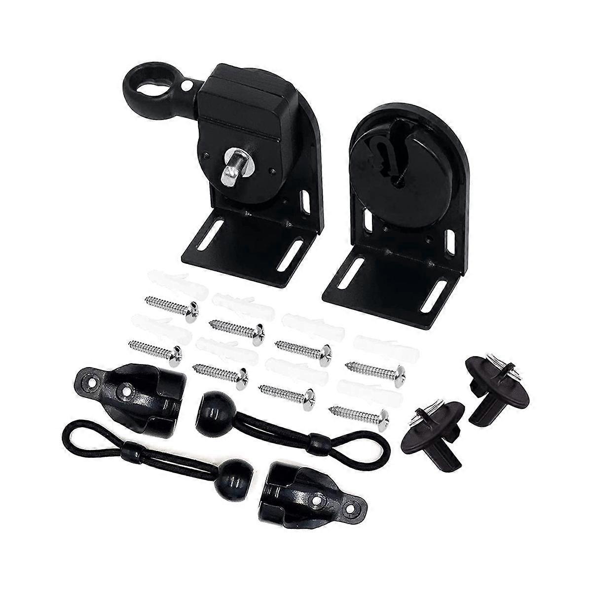 Cordless Bracket Kit, Universal Replacement Mounting Bracket for Outdoor/Indoor Sun Blind Black