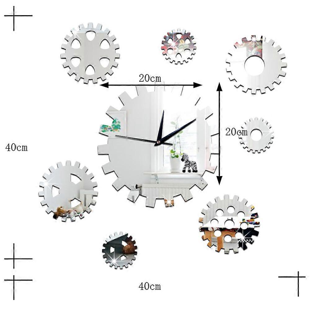 Ceas de perete DIY Creative Decoration Gear Mirror