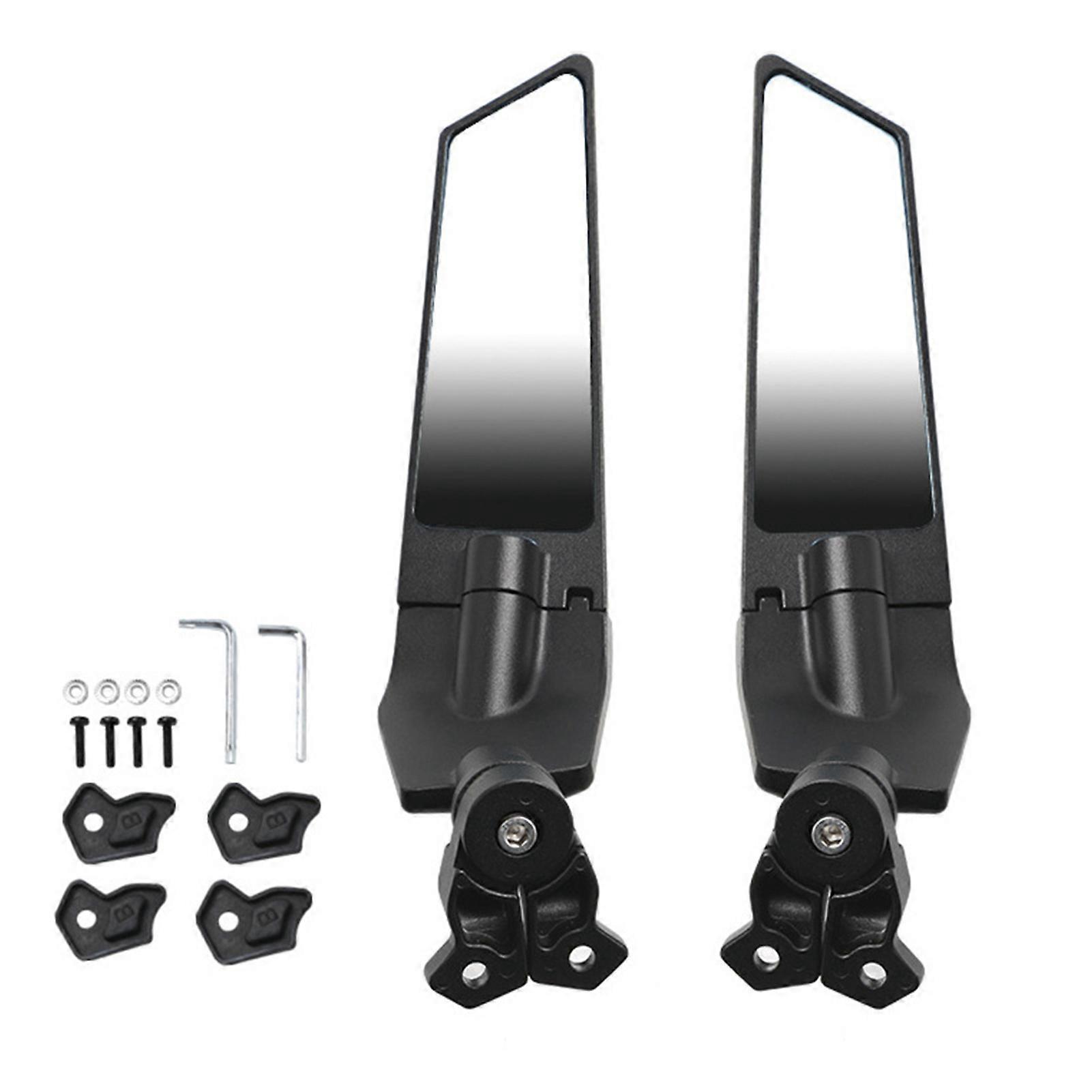 Universal Aluminum Motorcycle Handlebar Rear View Mirrors Anti-glare Side Rearview Mirror 360 Degree Rotating Rear View Mirrors