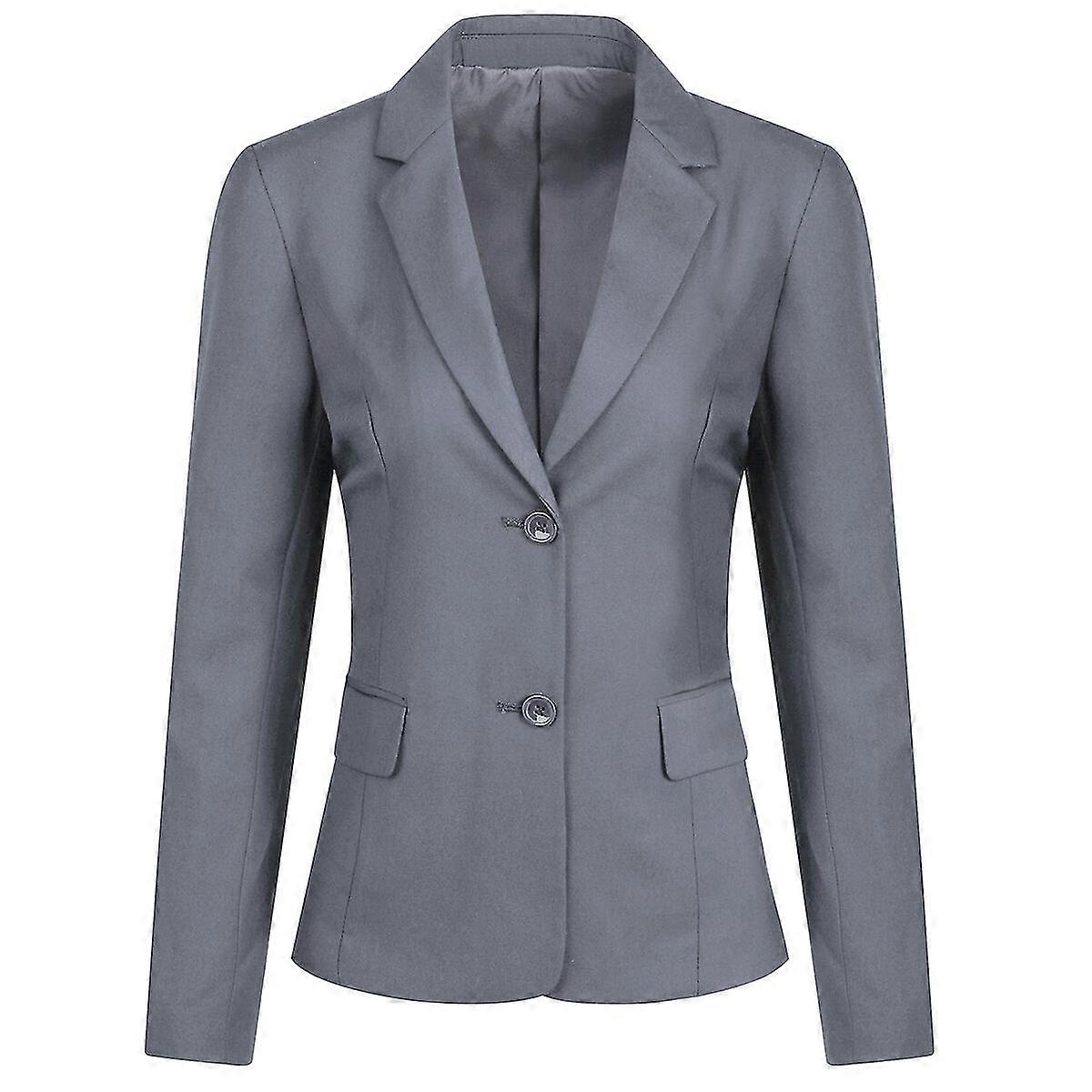 VAWAN Womens Business Office Lady Work Solid Color Slim Blazer