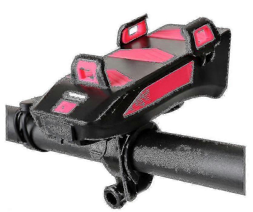 4'ü 1 Arada Su Geçirmez Bisiklet Işığı, Bisiklet Telefon Tutucu, Bisiklet Zili, Cep Telefonu Güç Bankası