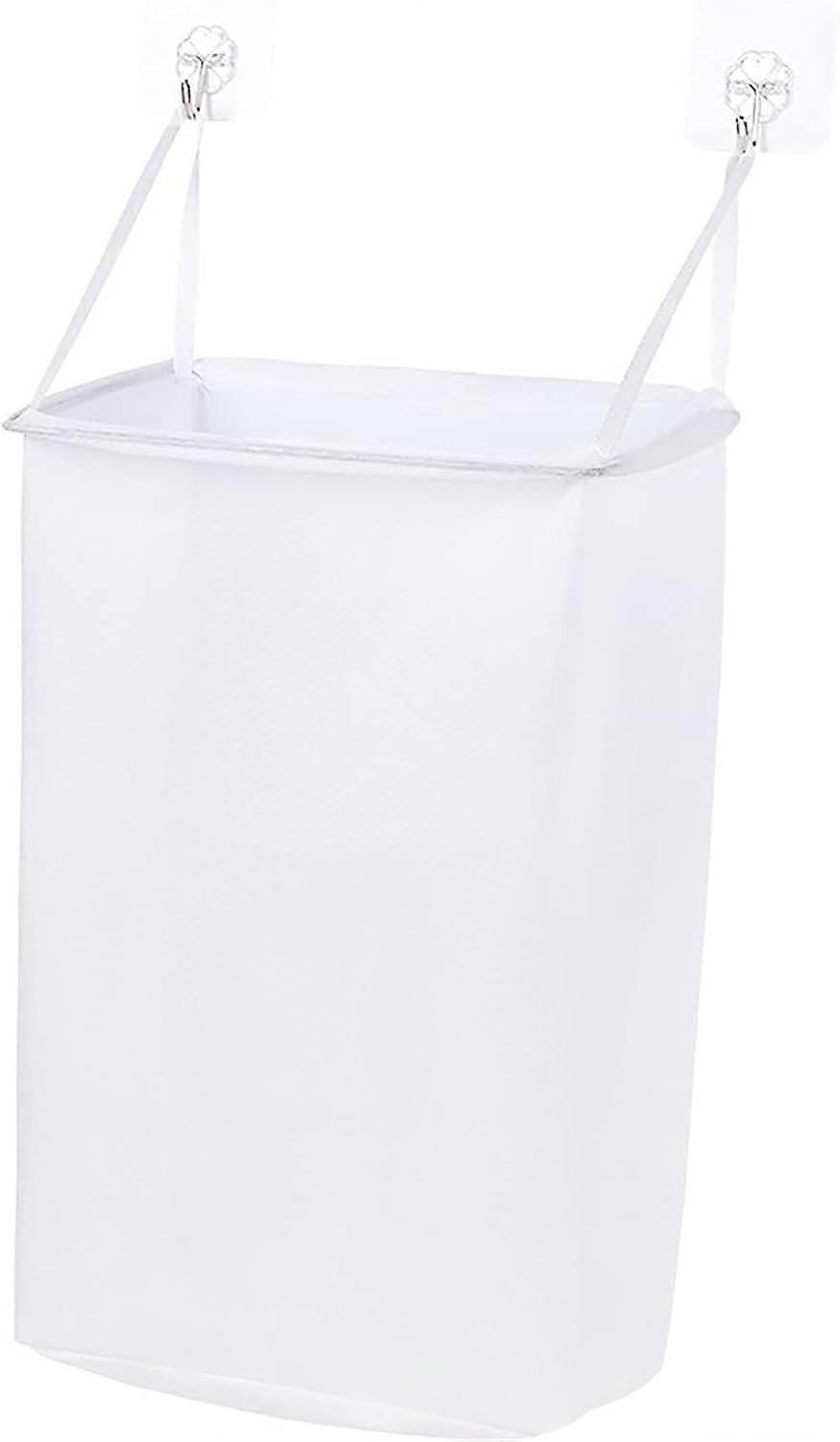 Small Collapsible Plastic Hanging Laundry Basket with Handle - Suitable for Dormitory