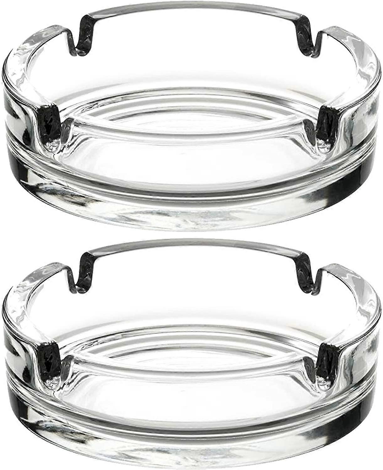 Glass Ashtrays for Cigarettes - Decorative Modern Ashtray for Home Office Indoor Outdoor Use