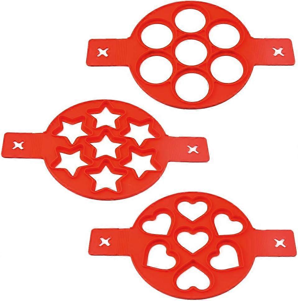 Non Stick Silicone Egg Ring Pancake Mold - Perfect for Making Round Eggs and Egg Rolls