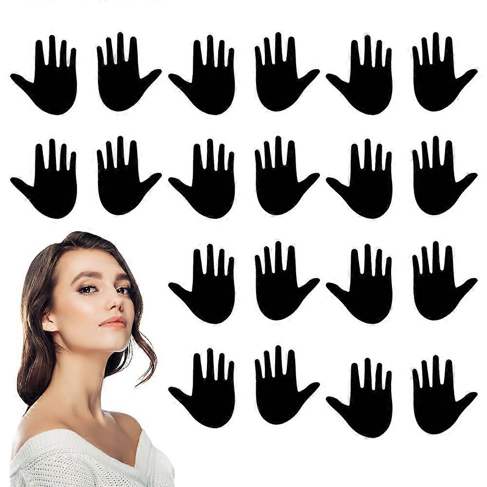 10 par brystvortetrekk engangs satengkaker selvklebende håndflateform brystdeksel kronblader klistremerker for kvinner