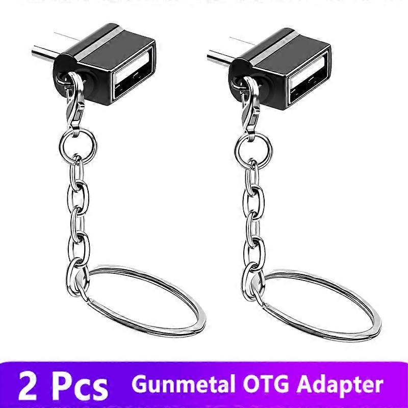 Keychain with cable and OTG plug for USB type-C key, C-type adapter with mouse and keyboard converter, portable flash disk format, PD charger