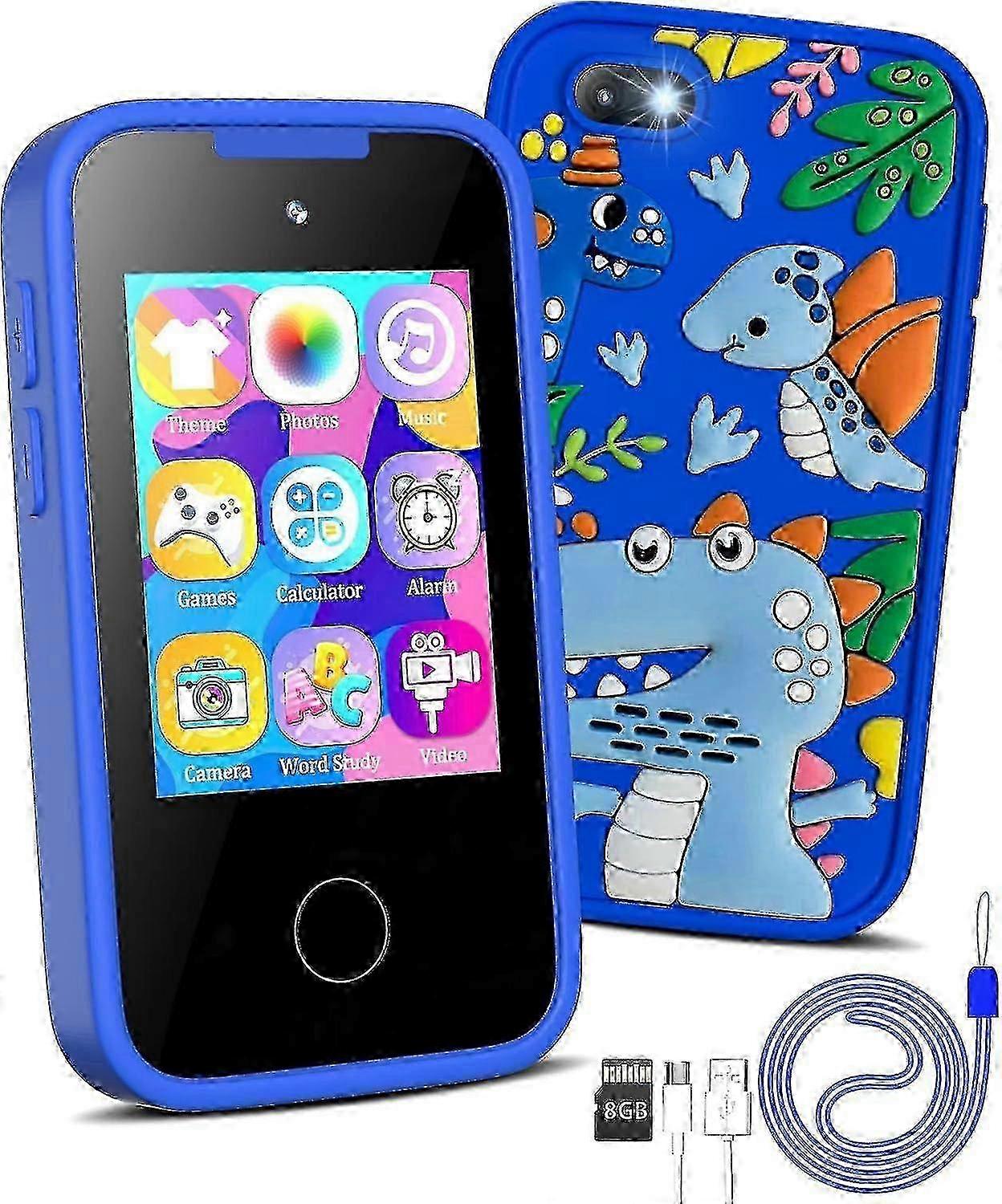 3 4 5 6 7 8歳の子供のためのBoyschristmas誕生日恐竜ギフトのためのNキッズフォン、3-11歳の女の子のためのタッチスクリーン学習玩具子供のためのギフトz