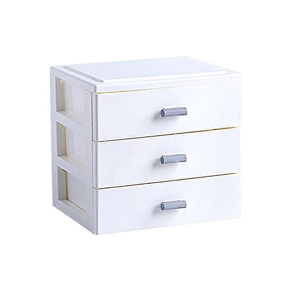 Multi-layer Desktop Storage Box Sundries Organizer Drawer Storage Case (white)