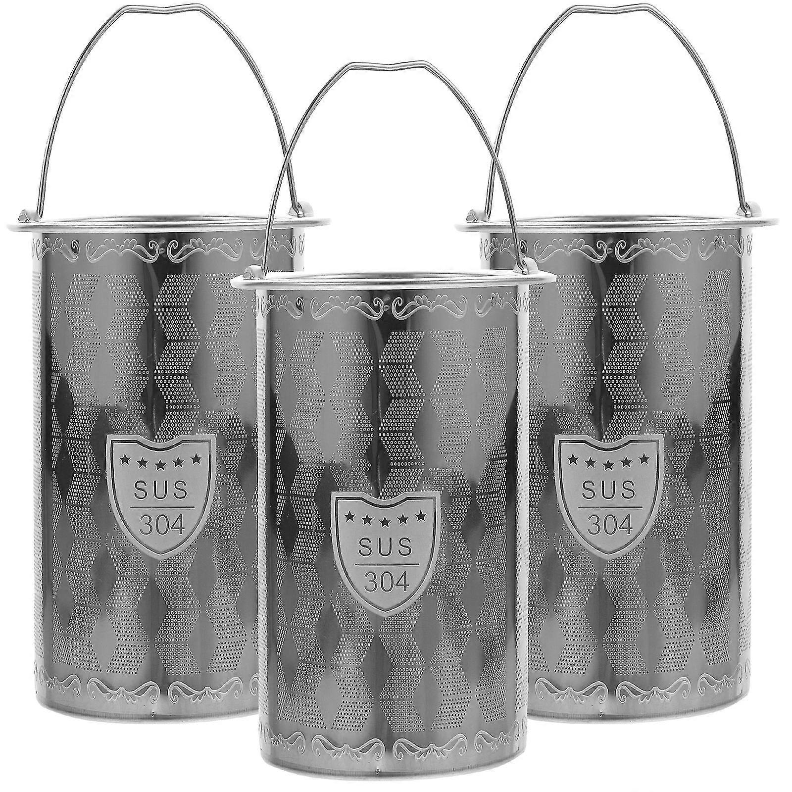 3pcs Stainless Tea Strainer Insert Tea Infuser Tea Pot Accessories Tea Filter Mesh