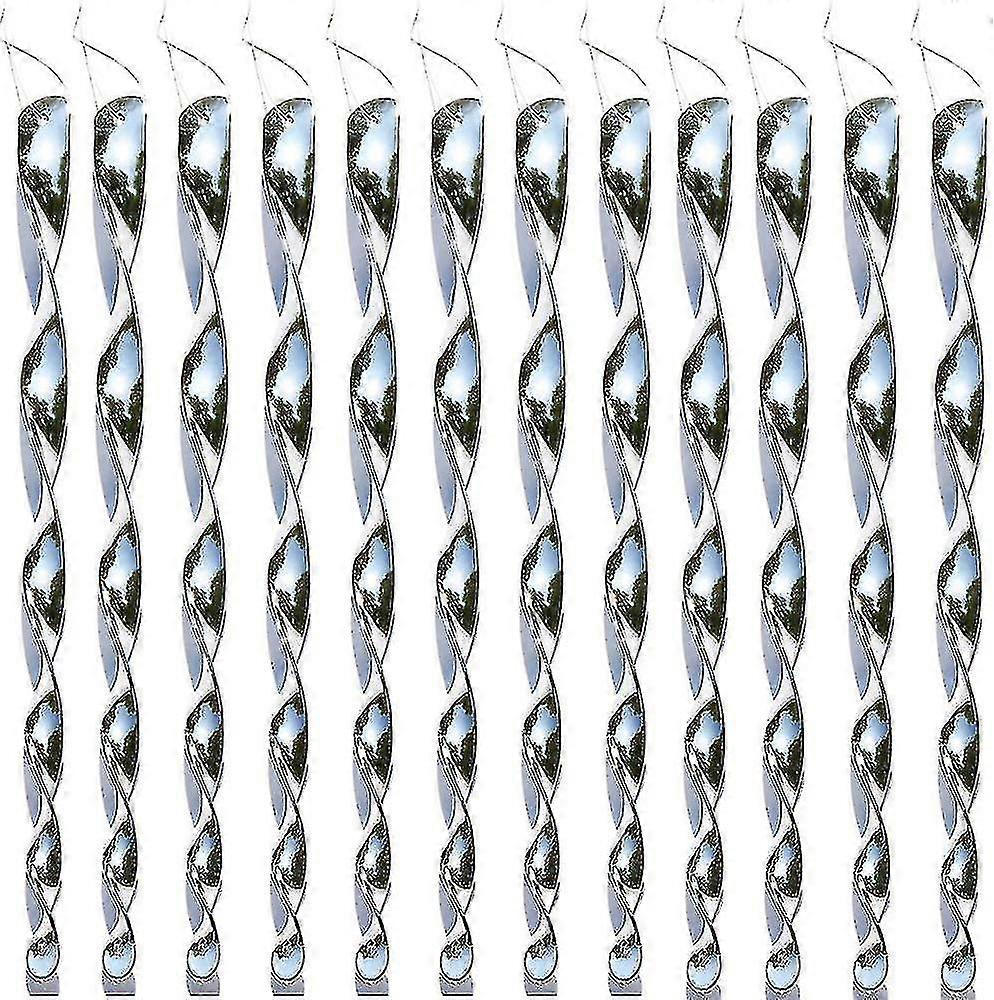 12 Pieces Reflective Wind Spiral Bird Scare Reflective Bird Repellent Garden Decoration For Balcony And Garden
