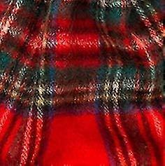 Écharpe Unisexe 100% Cachemire D'Écosse - Rouge, Plaid, Neuve Avec étiquettes