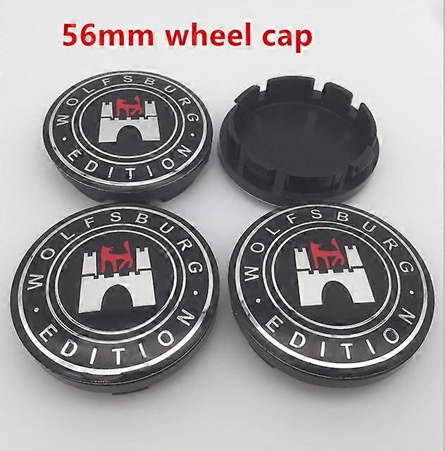 4pcs 56mm 60mm 65mm 68mm Wolfsburg έκδοση Κεντρικό κάλυμμα τροχού αυτοκινήτου Καπάκι πλήμνης Σήμα ρητίνης αυτοκόλλητο αξεσουάρ στυλ αυτοκινήτου