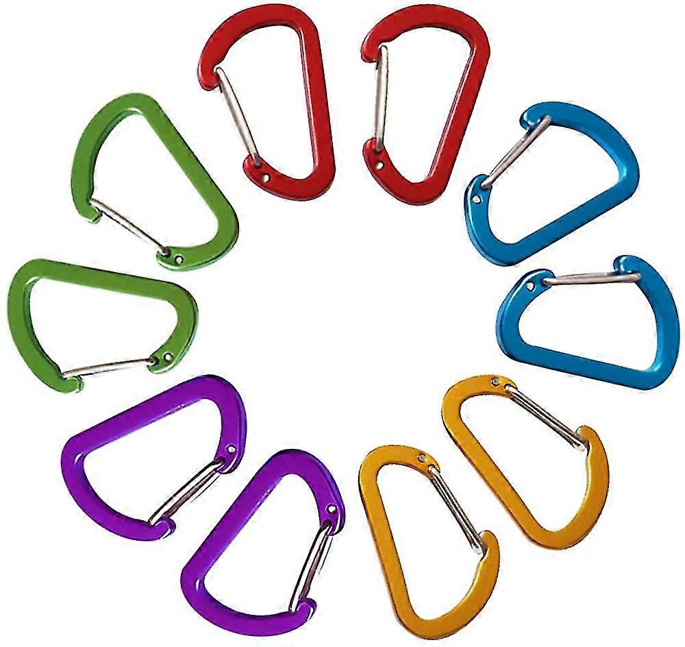 10pcs מחזיק מפתחות קליפים מיני קרבינר