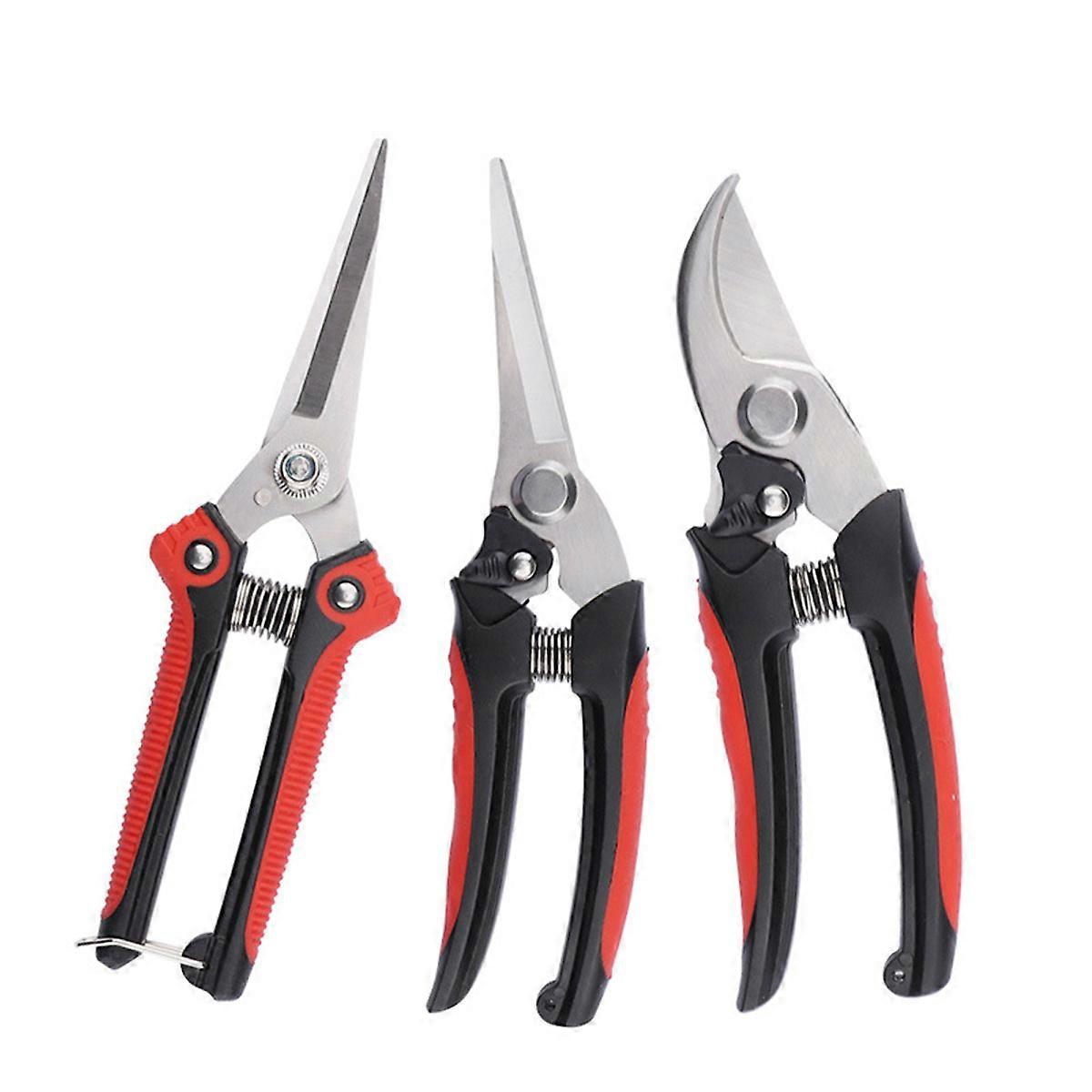 Stainless Steel Pruning Shears, Scissors Set, Rose Scissors, Non-Slip Handles