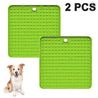 Dog Lick Mat, 2 Pack Lick Pad, Pet Boredom Buster Slow Feeders