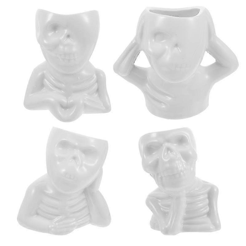 4pcs Skull-shaped Pot