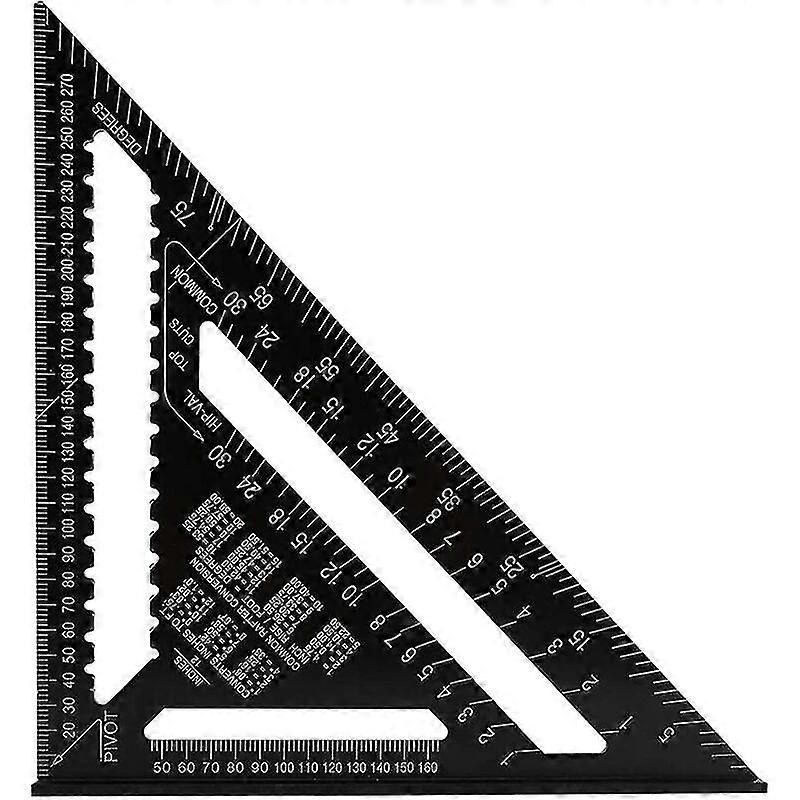 Professional Metric Triangle Square, 300mm High Precision Carpenter's Square, Angle Ruler Carpentry Aluminum Alloy Wood Speed Square Measuring Tool (b