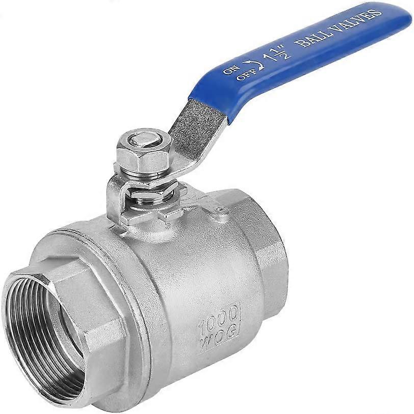 Ball Valve 1-1/2" DN40 1000 WOG Female Thread 304 with Handle(2pc)