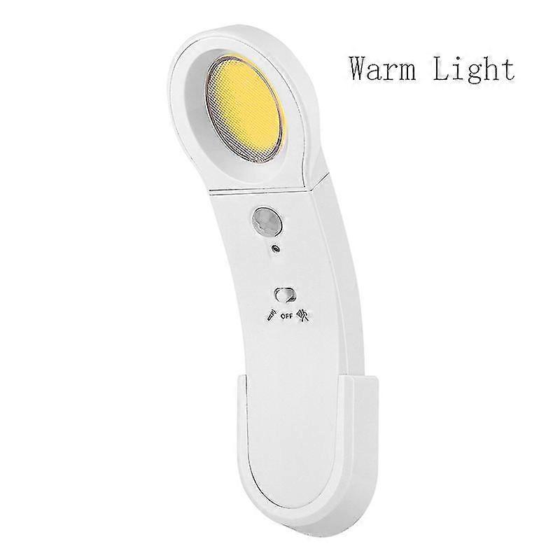 Led Closet Cabinet Light Lamp Rechargeable Wall-mounted Automatic Motion Sensor Night Light(warm light)