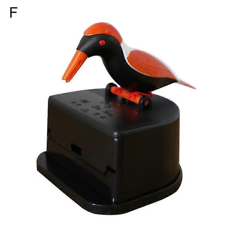 Tannpirker Container Clean Push-on Design Stor kapasitet 3D Bird Shape tannpirker dispenser husholdningsartikler