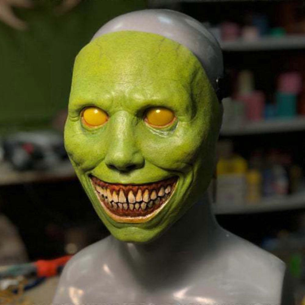 Halloween Mask Cosplay Scary Smiley Face Demon Mask White Exorcist
