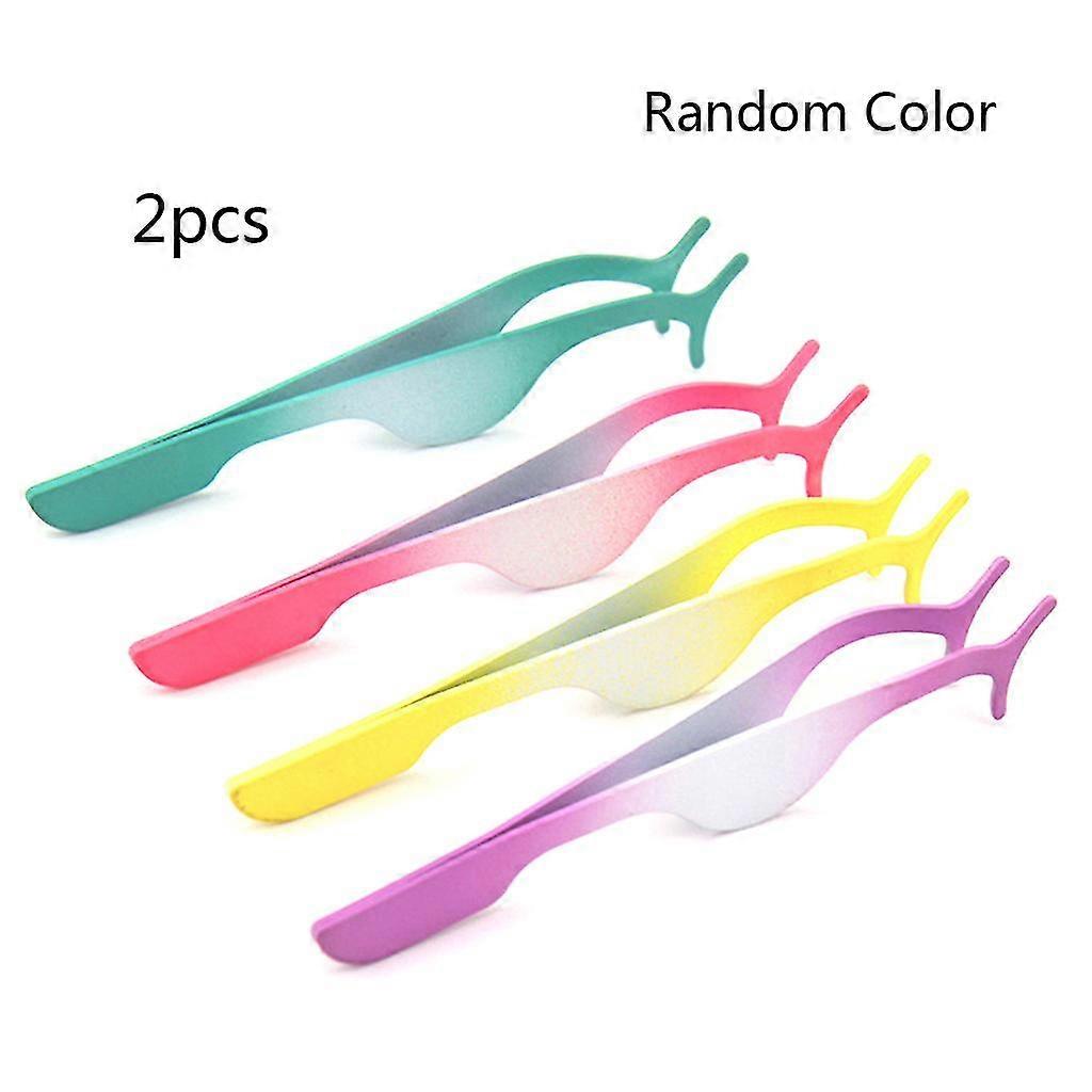 2pcs Magnetic Eyelashes Aid Multifunctional Fake Lash Tweezers 5s Setting