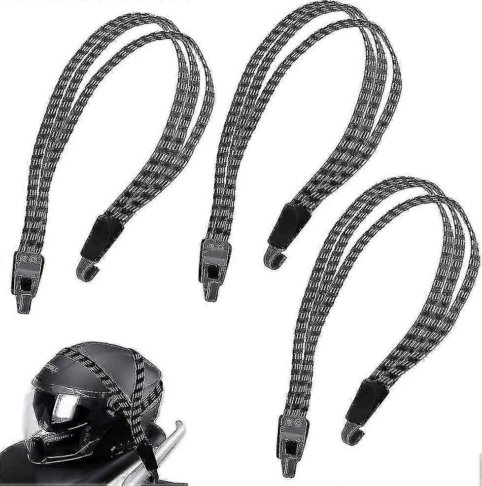 3pcs Elastic Bike Strap Bicycle Elastic Rope Adjustable Bike Bungee Cords With Hooks