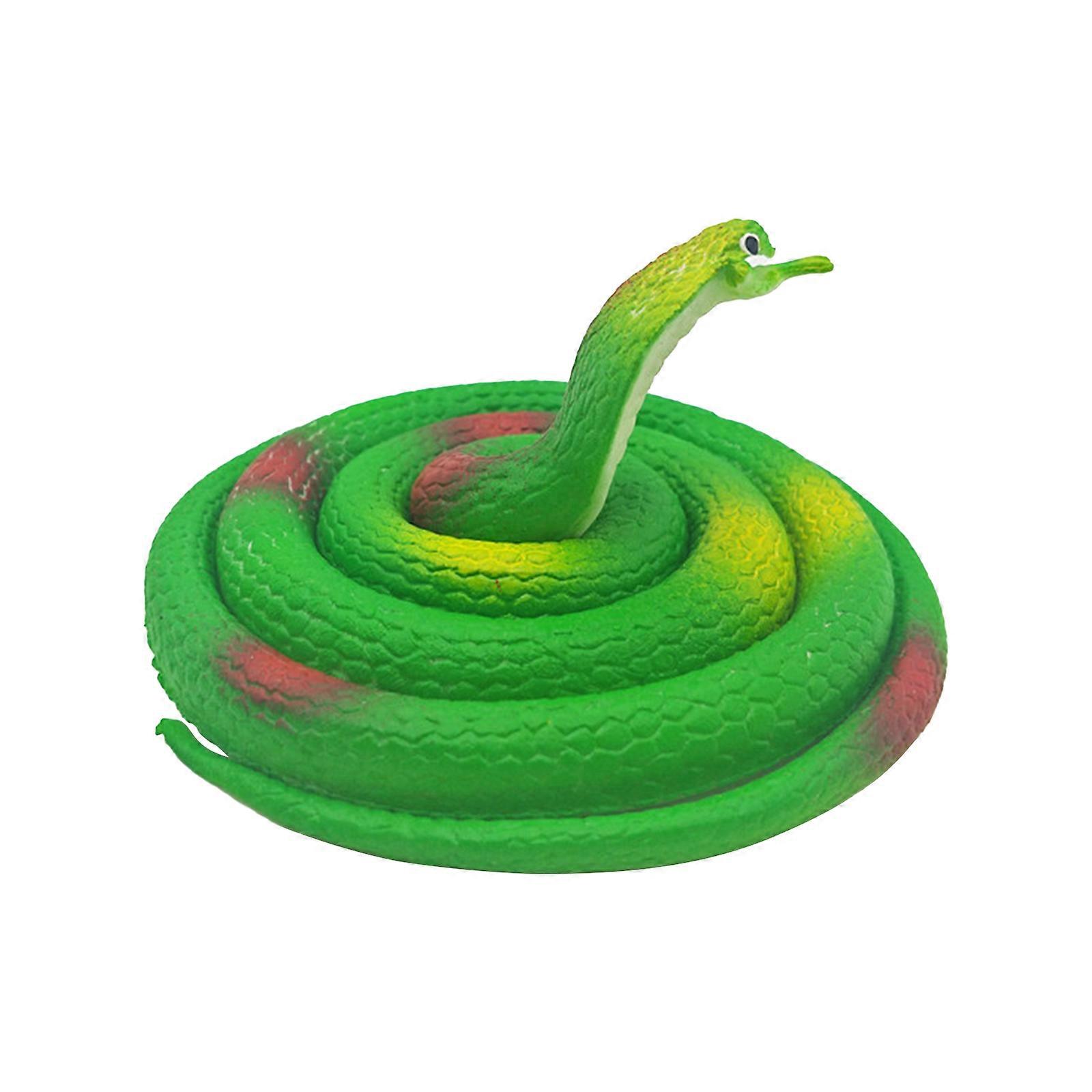New Arrive Children's toy snake simulation snake whole person big green snake soft glue big fake snake animal model tricky props