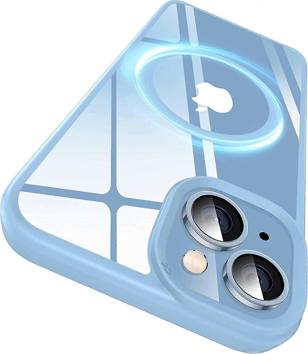 Strong Magnetic Clear for iPhone 14 Plus Case [Non Yellowing] [MIL-Grade Drop Protection] Compatible with MagSafe Shockproof Protective Slim Thin Cove