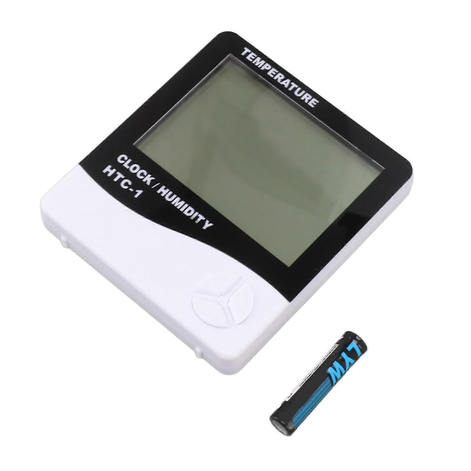Indoor Thermometer High Accuracy With Large Screen Alarm Clock Function Digital Hygrometer For Home Bedroom