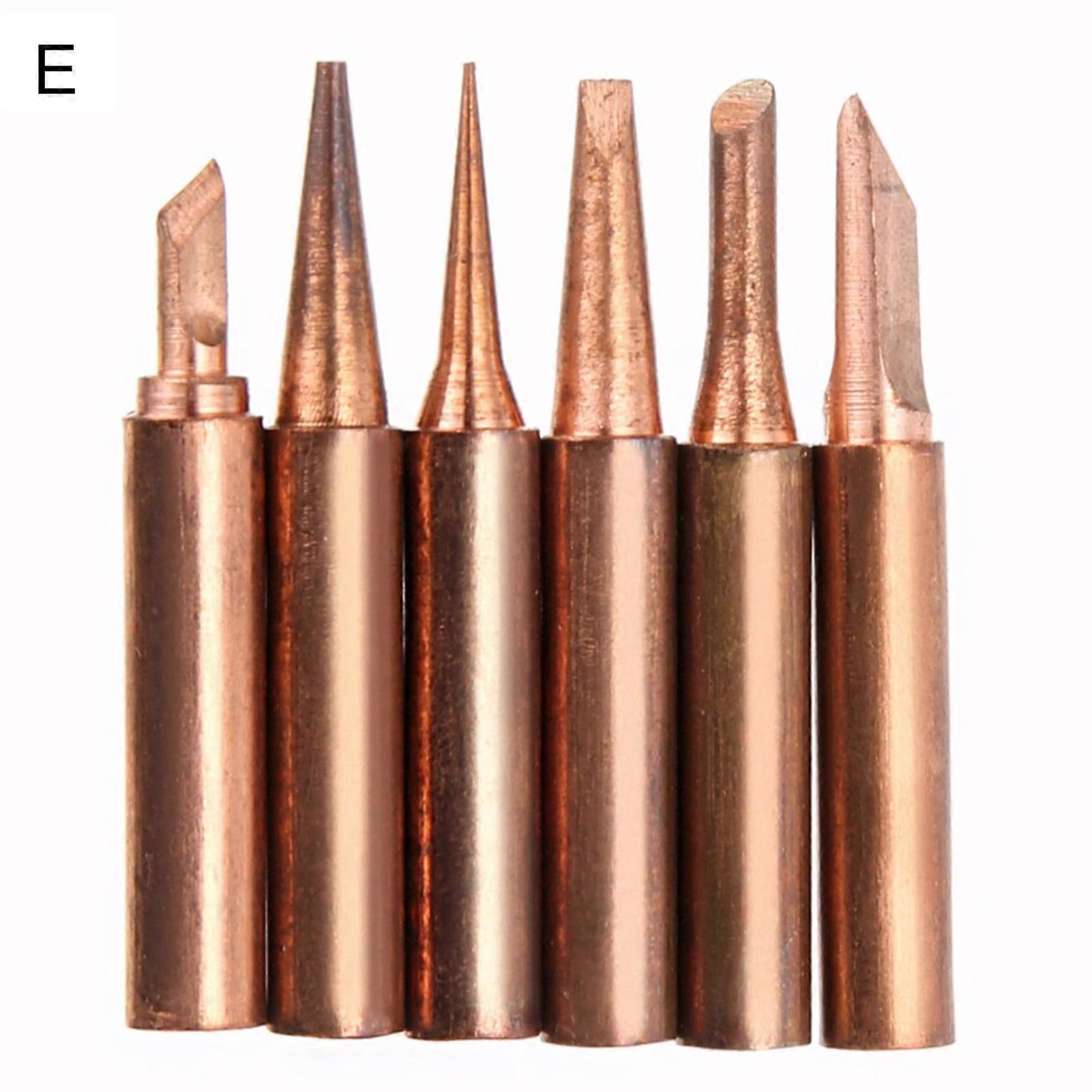 5/6/10Pcs 900M Professional Soldering Iron Tip Diamagnetic Wear-resistant Multiple Hard Soldering Tip for Welding JIKAIX