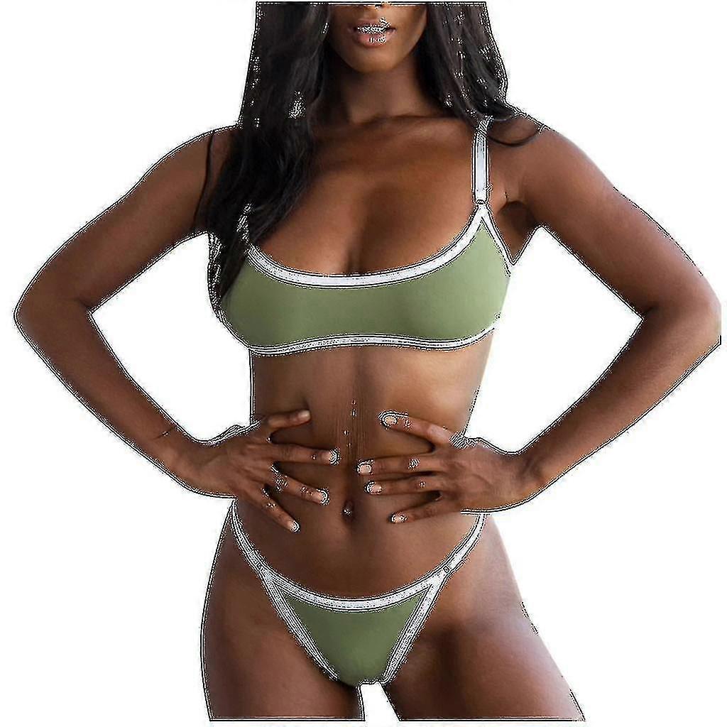 Femmes Bandeau Bikini Set Push-up Maillot de bain brésilien Maillot de bain Maillot de bain