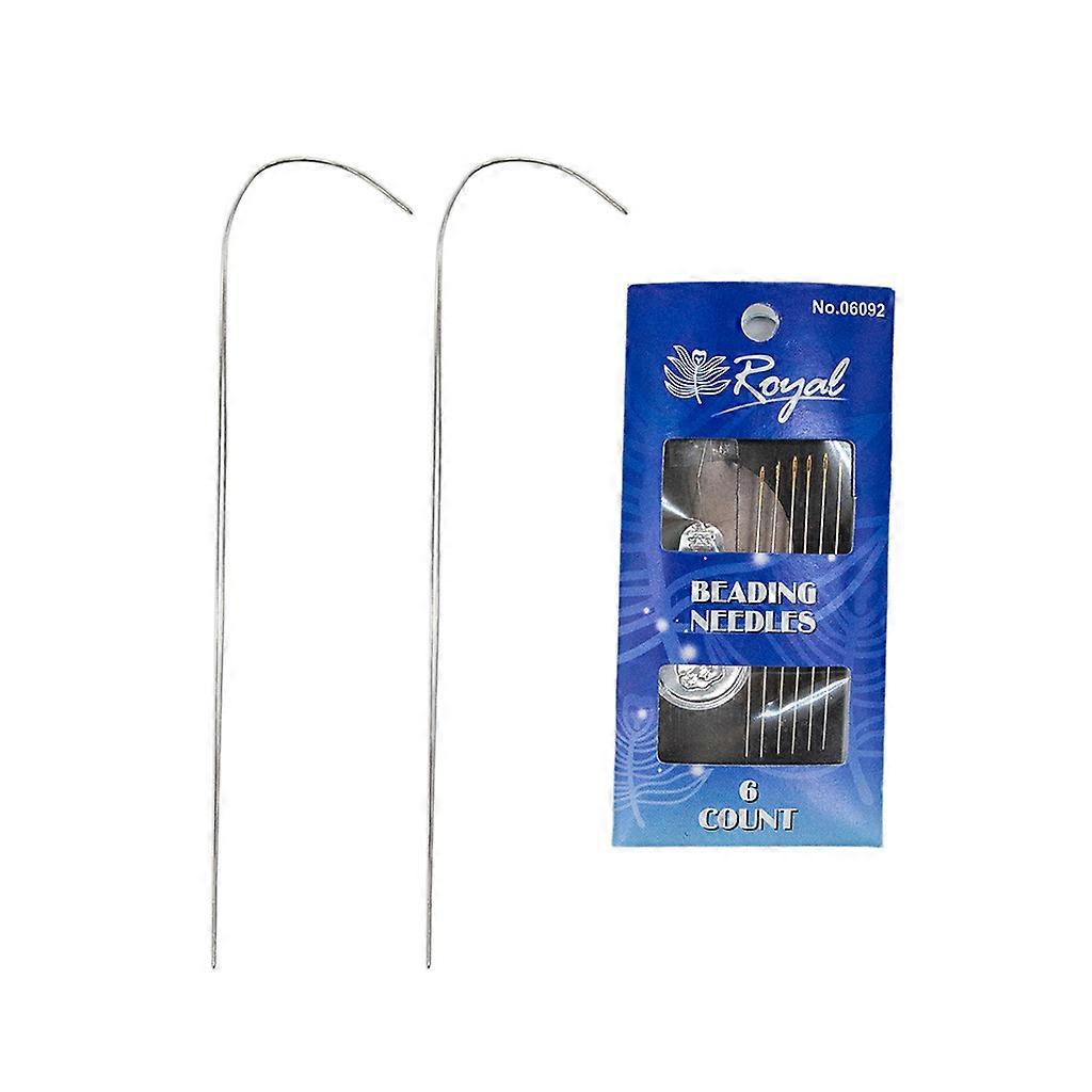 Stainless Steel Curved Needles Threader Embroidery Needle Set for Spin String Bead Loader Stringing Tool