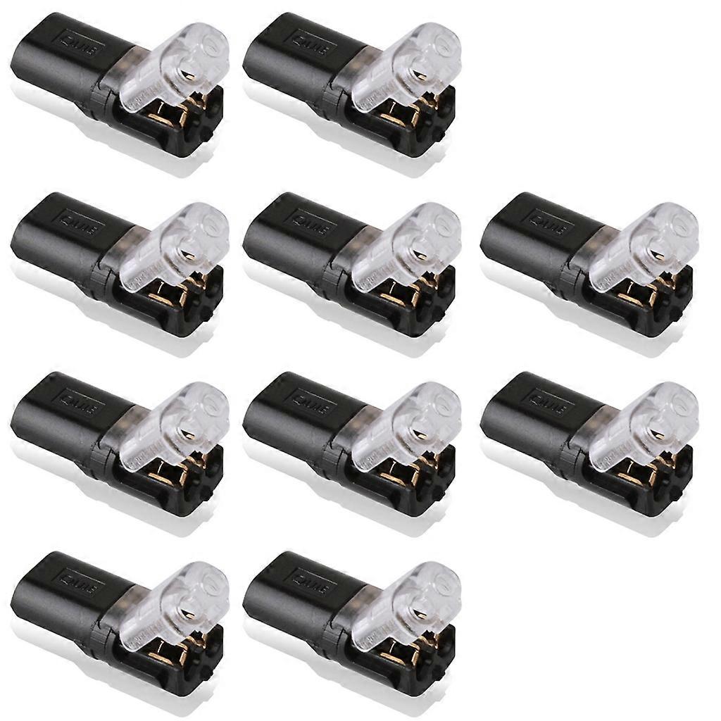 10 Pcs Type-H Wire Cable Plug Connector 2-Pin Plugable Cable Connector Durable