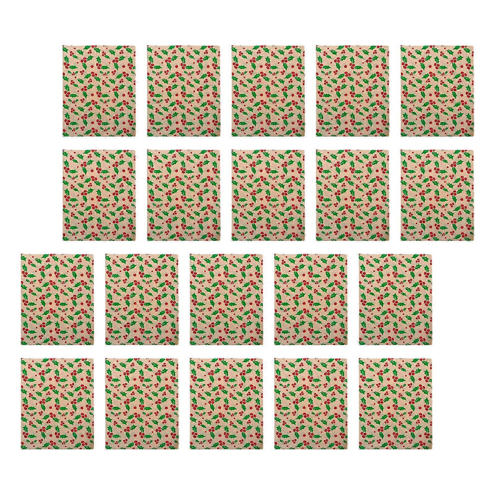 20Pcs Christmas Wrapping Paper Gift Packing Paper Thin Pearlescent Paper Christmas Tree