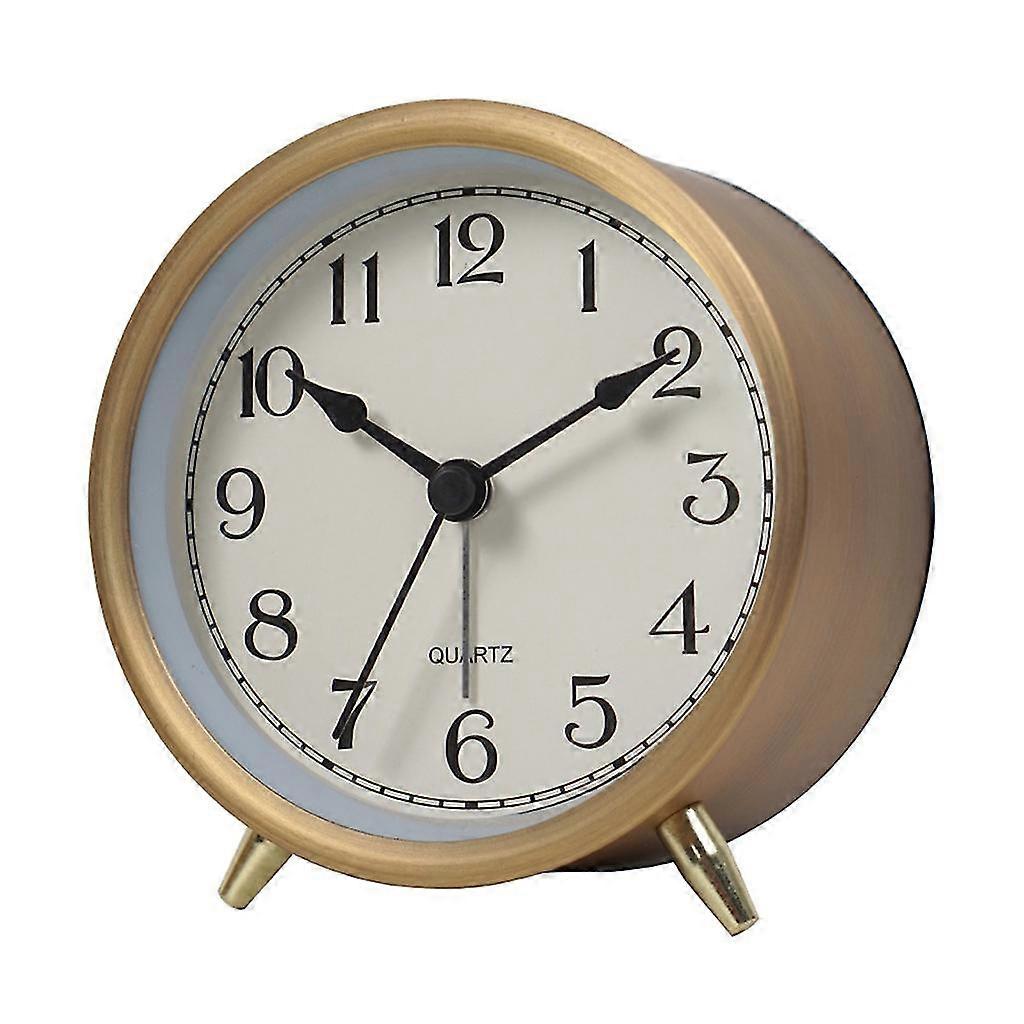 Luxury Metal Simple Nordic Alarm Clock Students Use Artifacts Bedside Clock