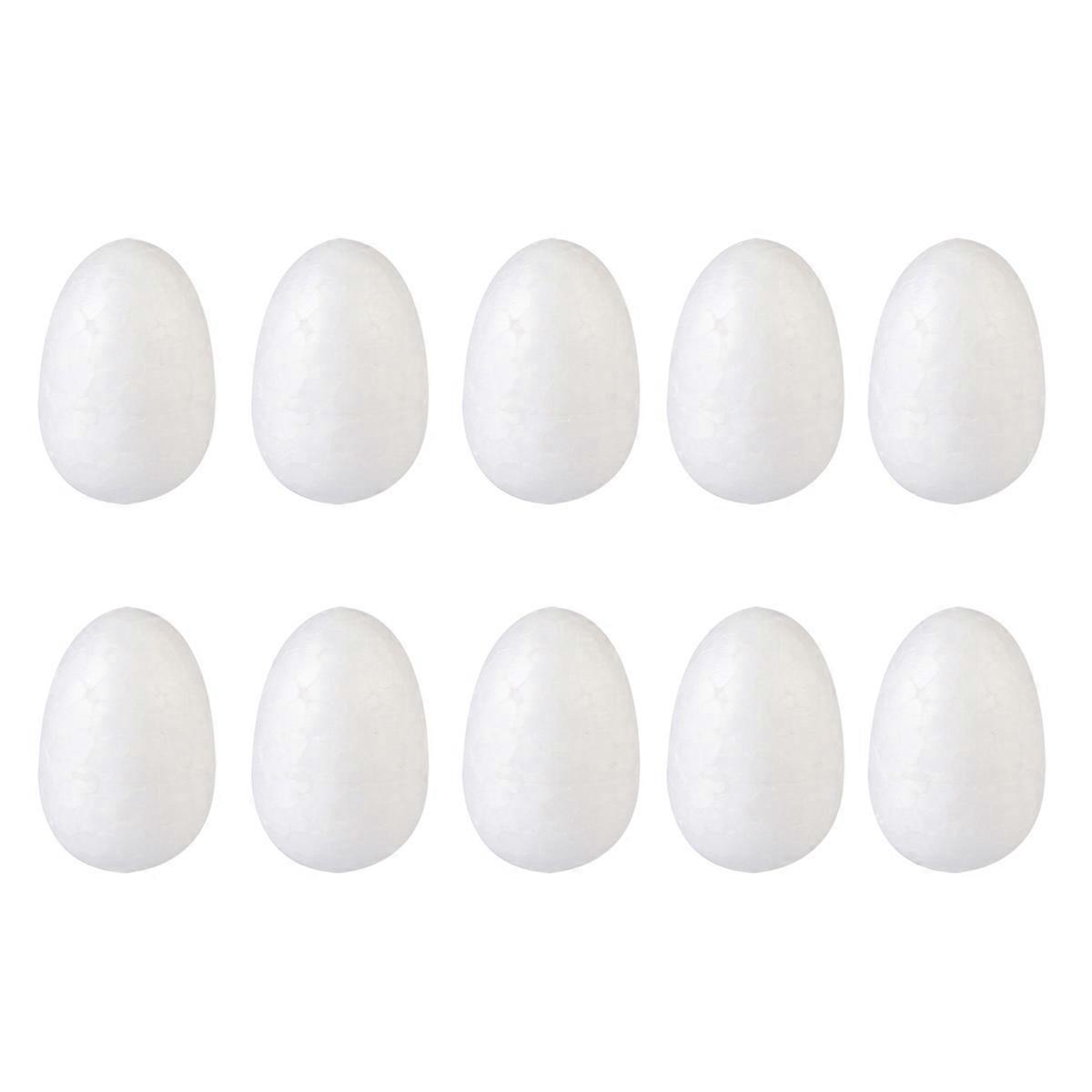 50pcs Painting Egg DIY Easter Decor Solid Egg for Kid Festival Craft (White, 3cm)