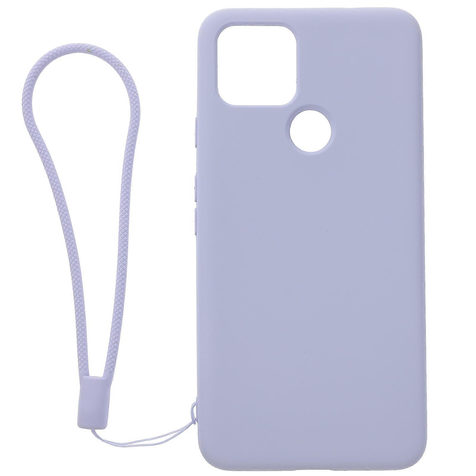 Liquid Silicone Phone Shell with Lanyard Compatible for Pixel 4a 5G