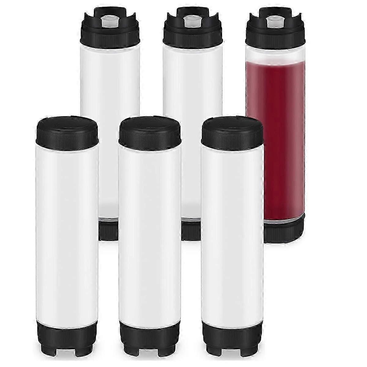 6 Pcs 16 Oz Condiment Squeeze Bottles Inverted Plastic Squeeze Bottle For Sauces Refillable Tip Lar