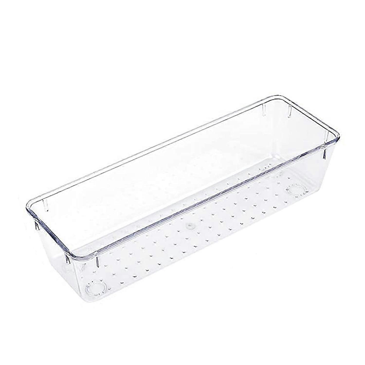Transparent Drawer Storage Box Clear Acrylic Drawer Organizer Drain Holes Drawer Storage Tray