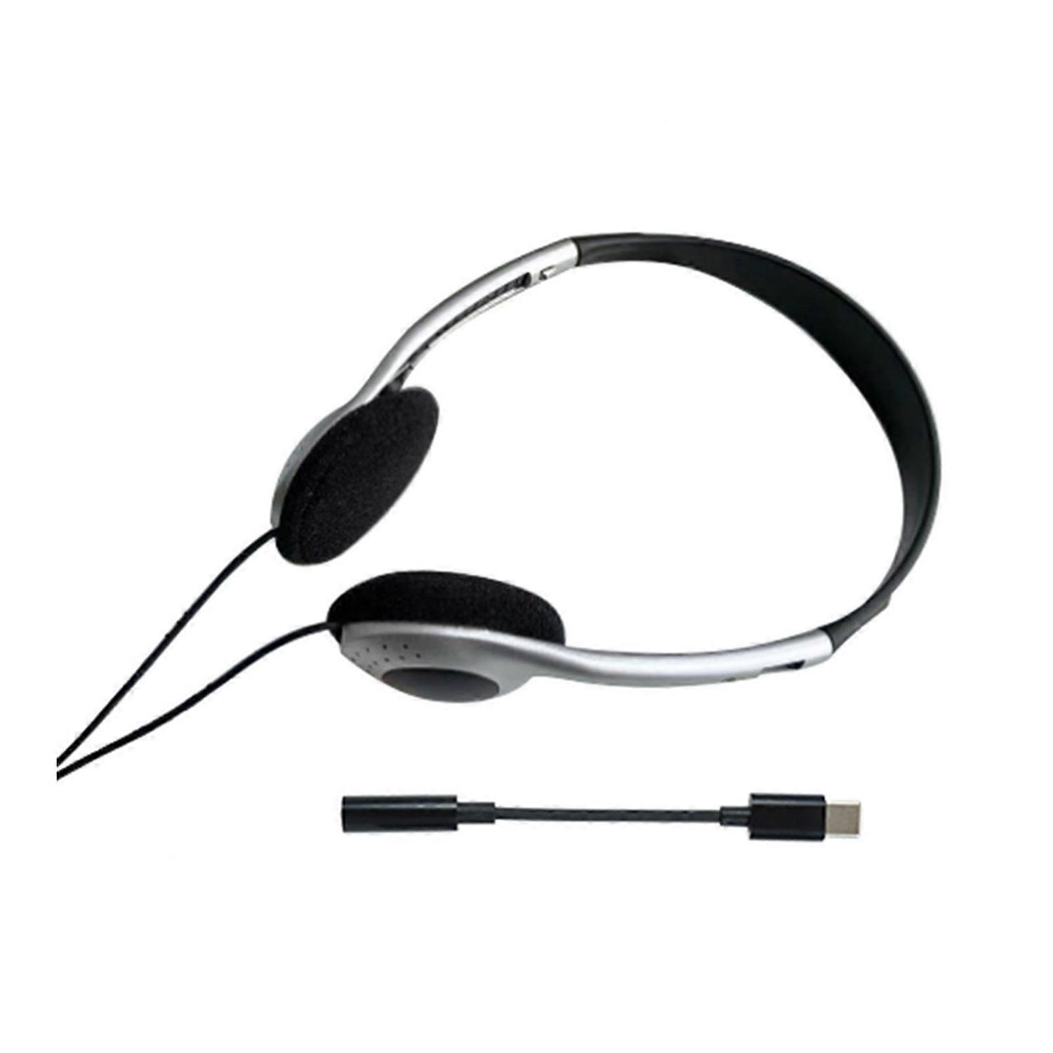 Headphones Wired Earphones Telescoping Design Low Latency Clear Sound Quality Ultralight On-Ear