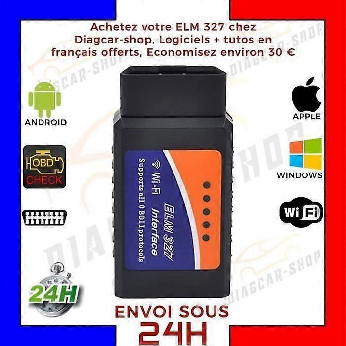 OBD2 Scanner - Auto DIAG - ELM327 Interface - WiFi - Multi-brand - Compatible Petrol 2001+