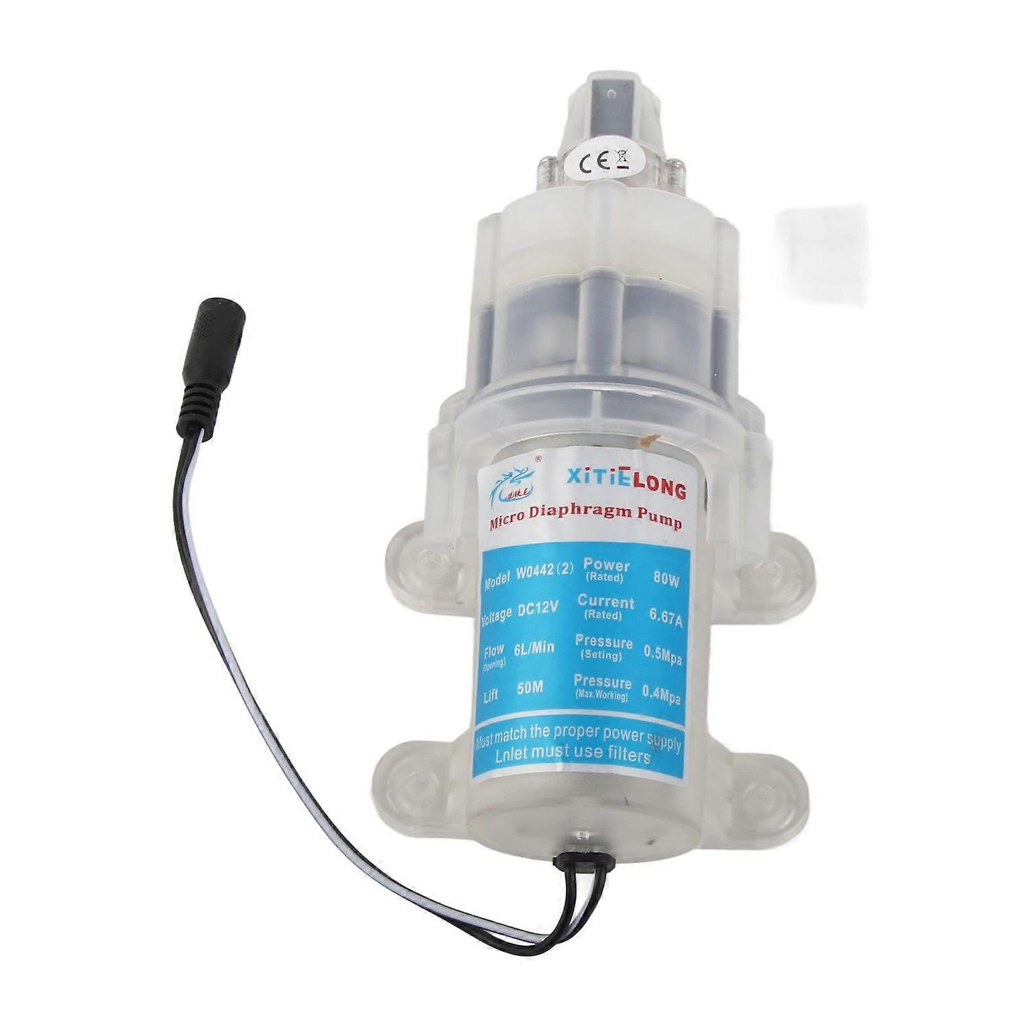Micro Diaphragm Pump Small Light Portable Low Noise Self Priming Single Diaphragm Pump 12V