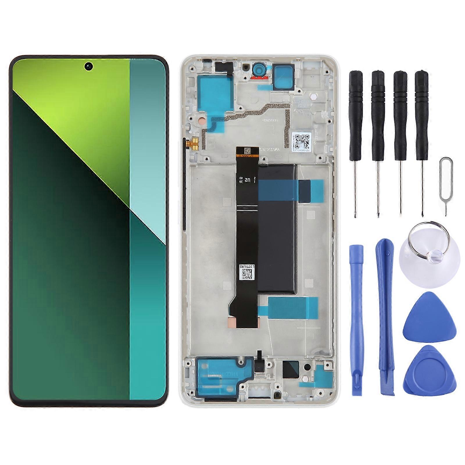 For Xiaomi Redmi Note 13 Pro 5G COMPATIBLE AMOLED Material LCD Screen Digitizer Full Assembly with Frame