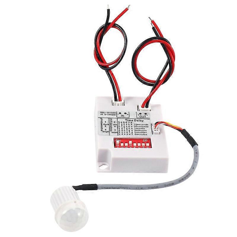12v 24v Pir Motion Sensor Switch Ir Infrared Human Induction Time Delay Relay Switch Corridor Led L