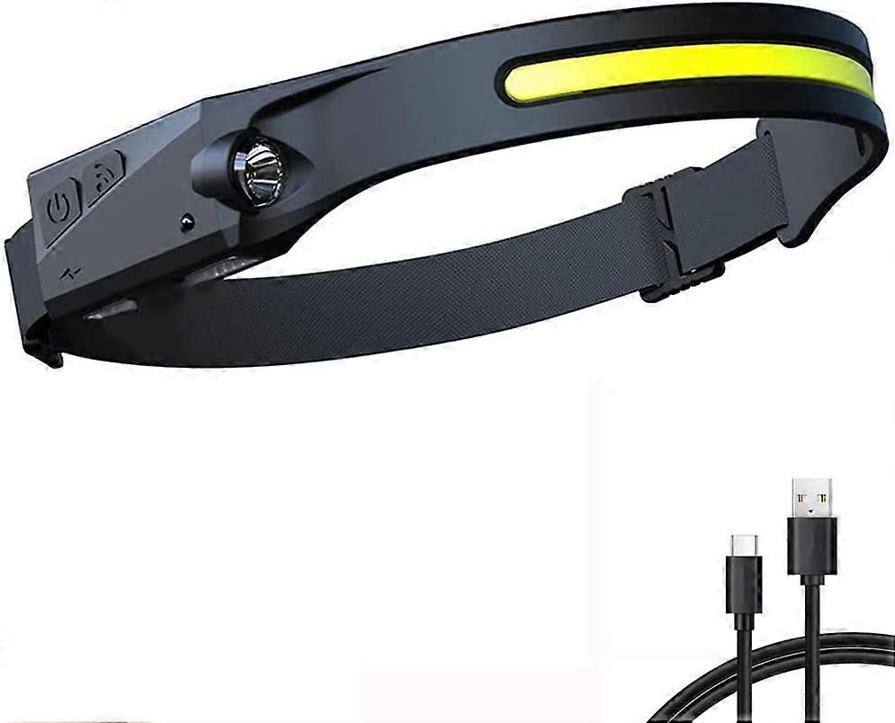 Lampe frontale LED avec lumière COB, torche étanche portable pour une utilisation en extérieur