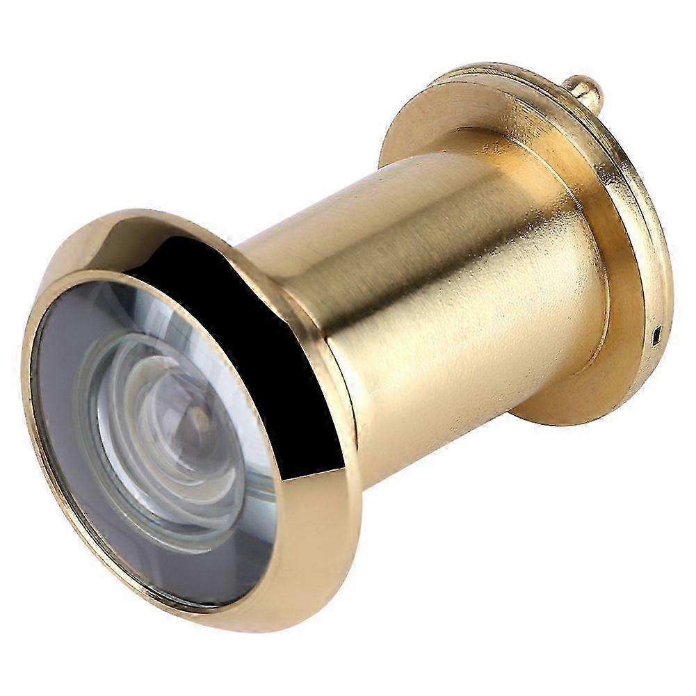Home Security Optical Glass 220 Degree Wide Angle Door Scope Viewer (Gold)