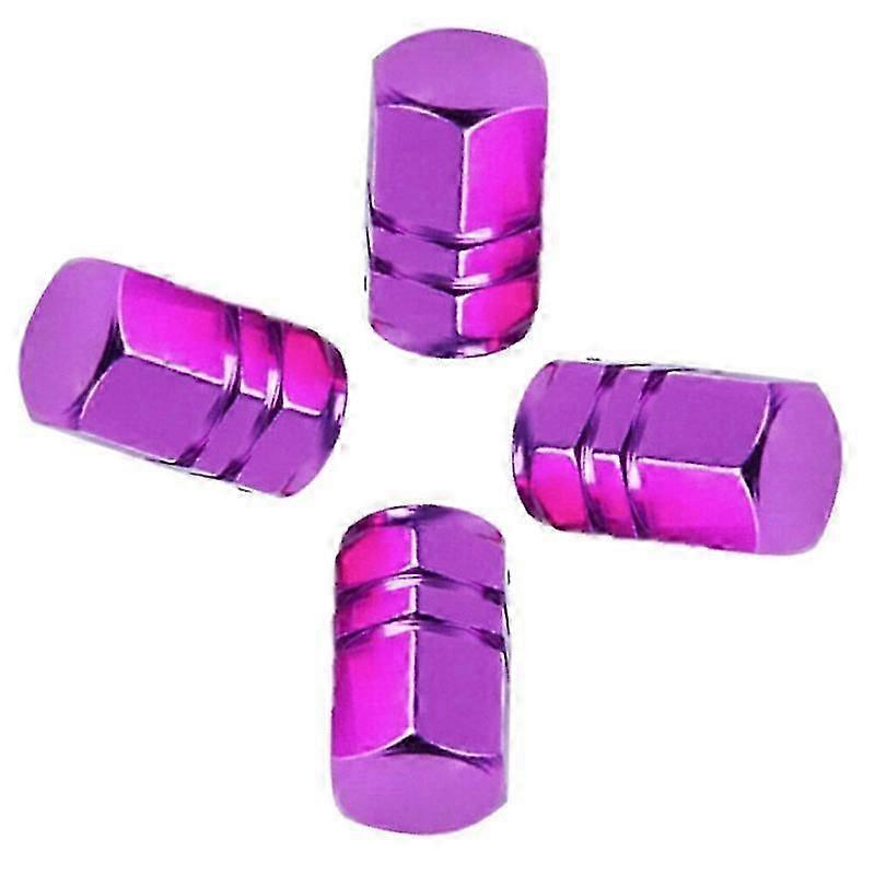 4 τεμάχια μωβ χρωμιωμένα καπάκια θηλών αλουμινίου, ζάντες ελαστικών, καπάκια βαλβίδας αέρα, κάλυμμα ελαστικού, χρήσιμα εξωτερικά ανταλλακτικά αυτοκινήτου, αξεσουάρ αυτοκινήτου - τροχός μηχανοκίνητου οχήματος